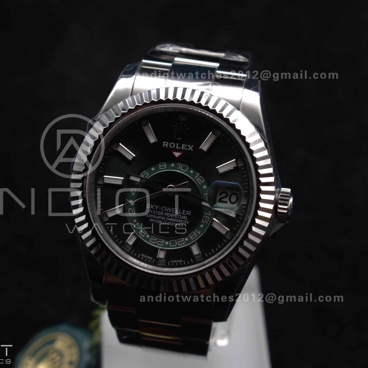 Sky-Dweller 326934 904L SS ZF 1:1 Best Edition Green Dial on SS Bracelet A2824